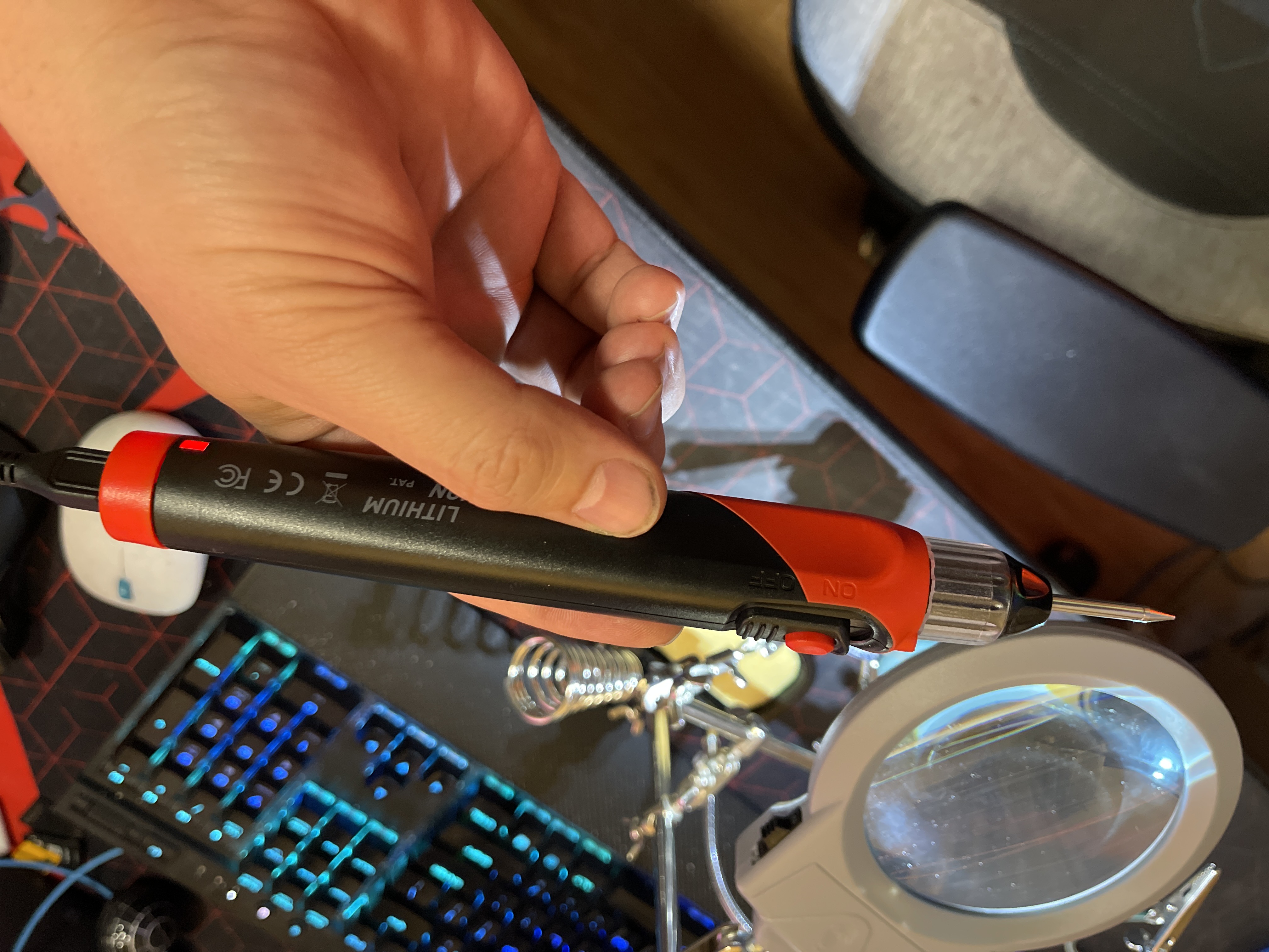 My USB rechargeable soldering iron